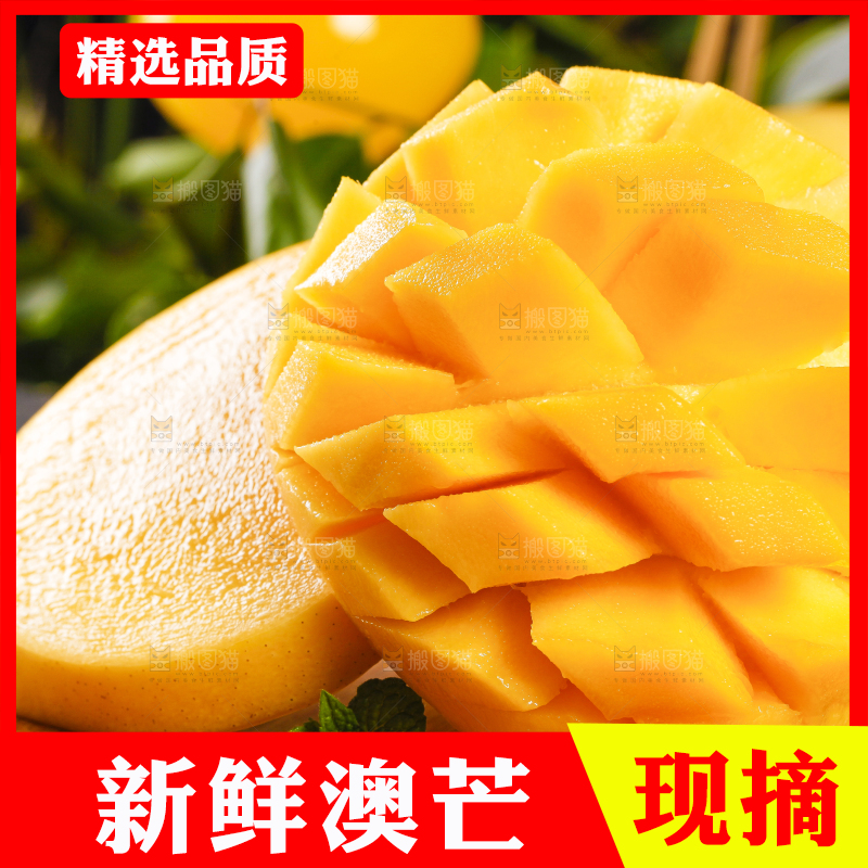 木底上摆放着新鲜澳芒