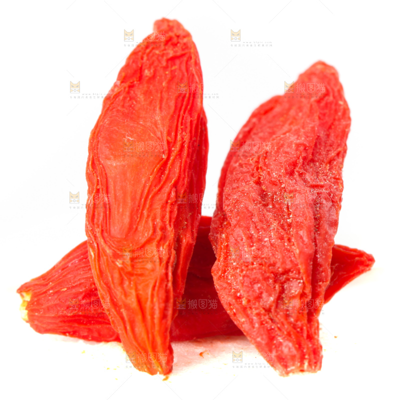 白底上的干枸杞