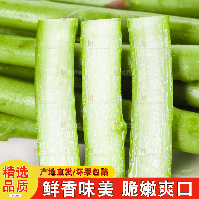 白底上摆放着青芦笋