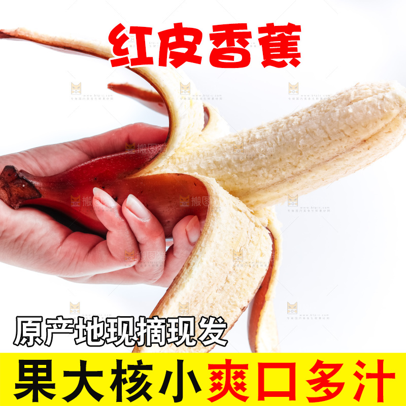 手里拿着红美人香蕉
