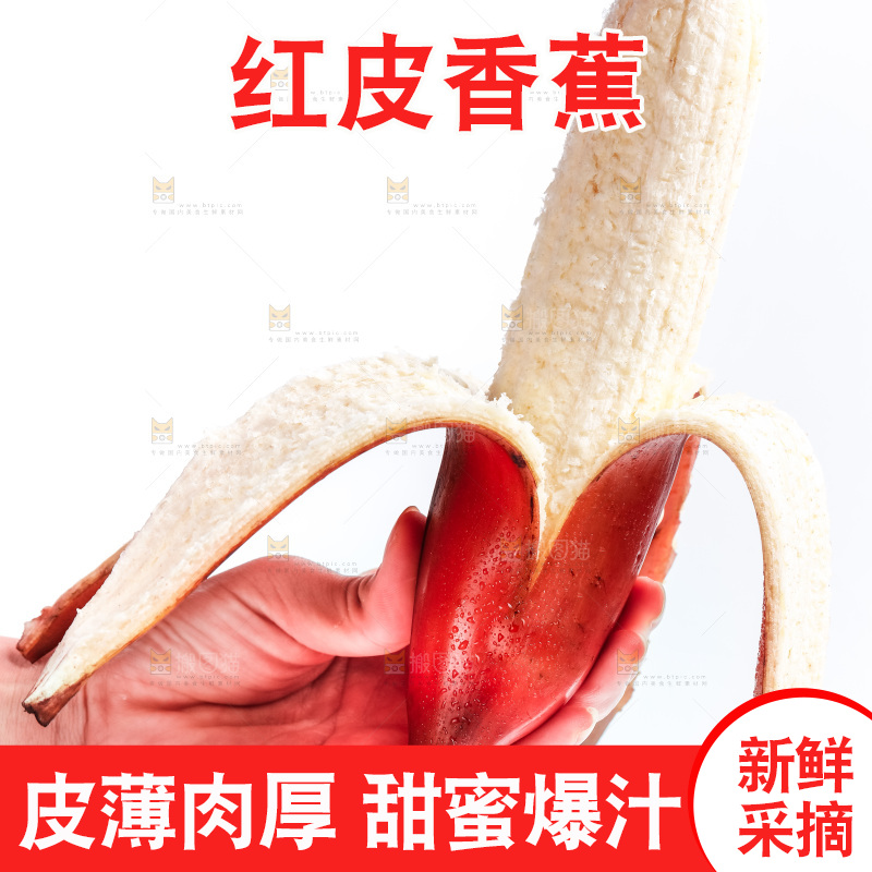 手里拿着红美人香蕉