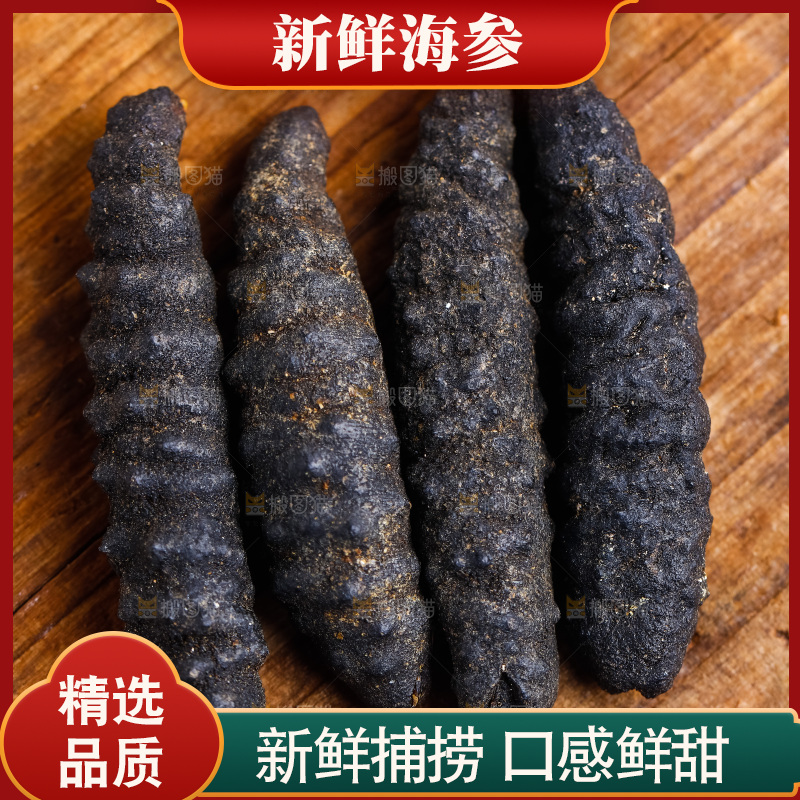 木底上放着大连刺参