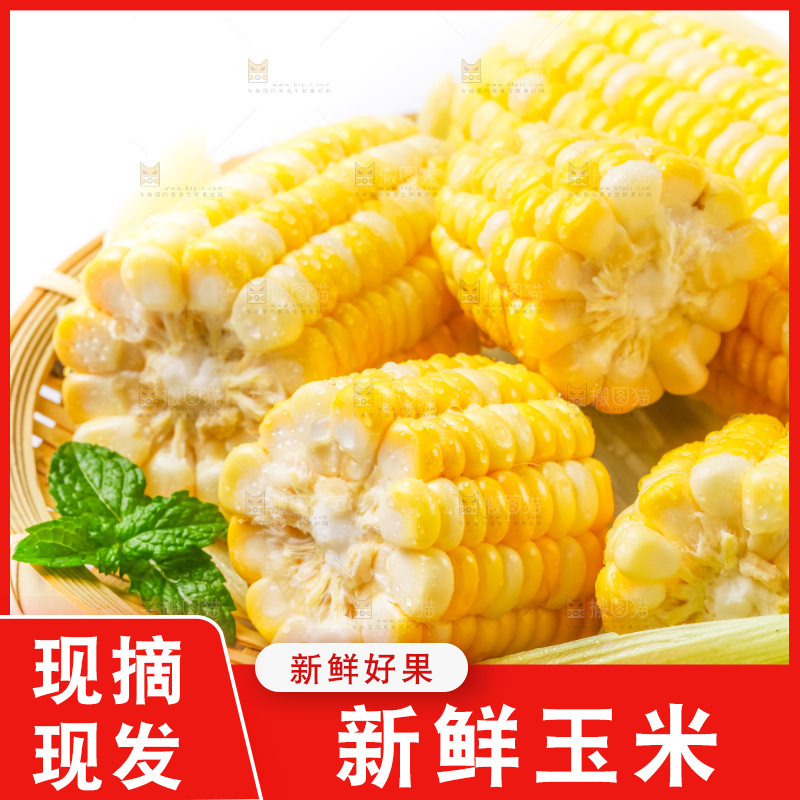篮子里装着黄玉米