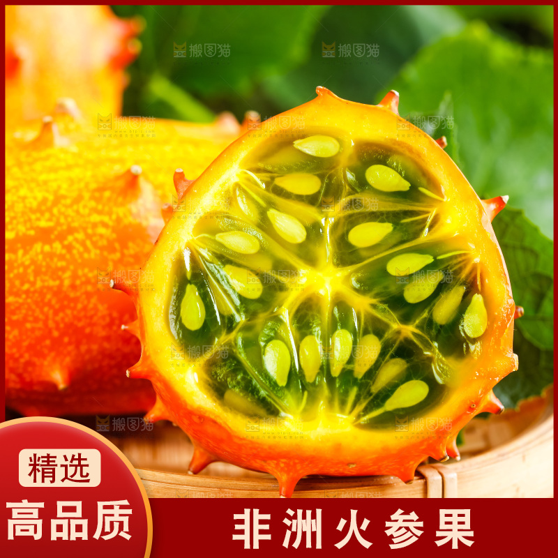 篮子里装着刺角瓜