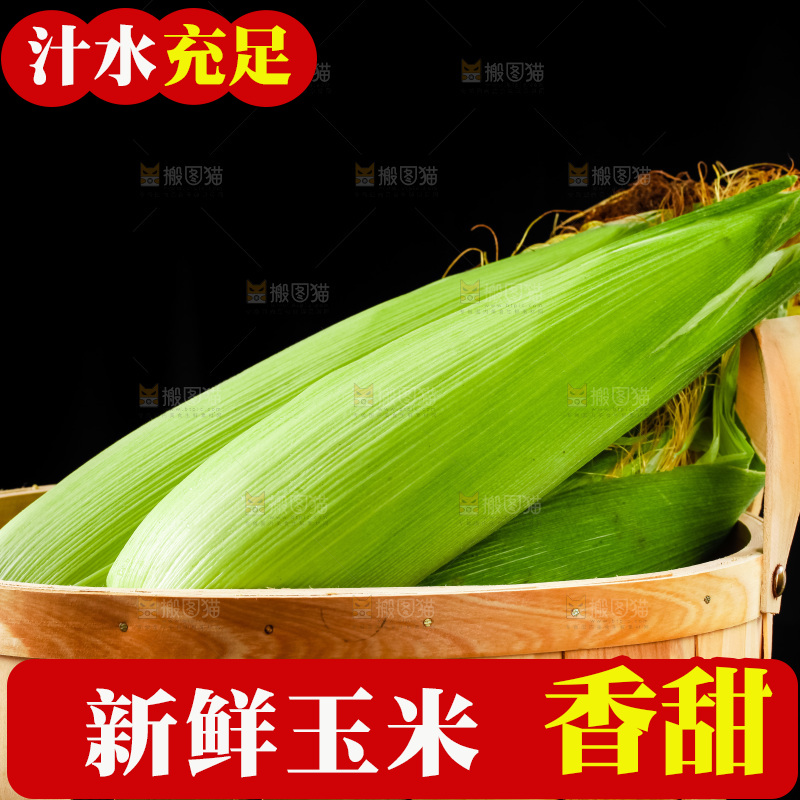 篮子里装着苞谷