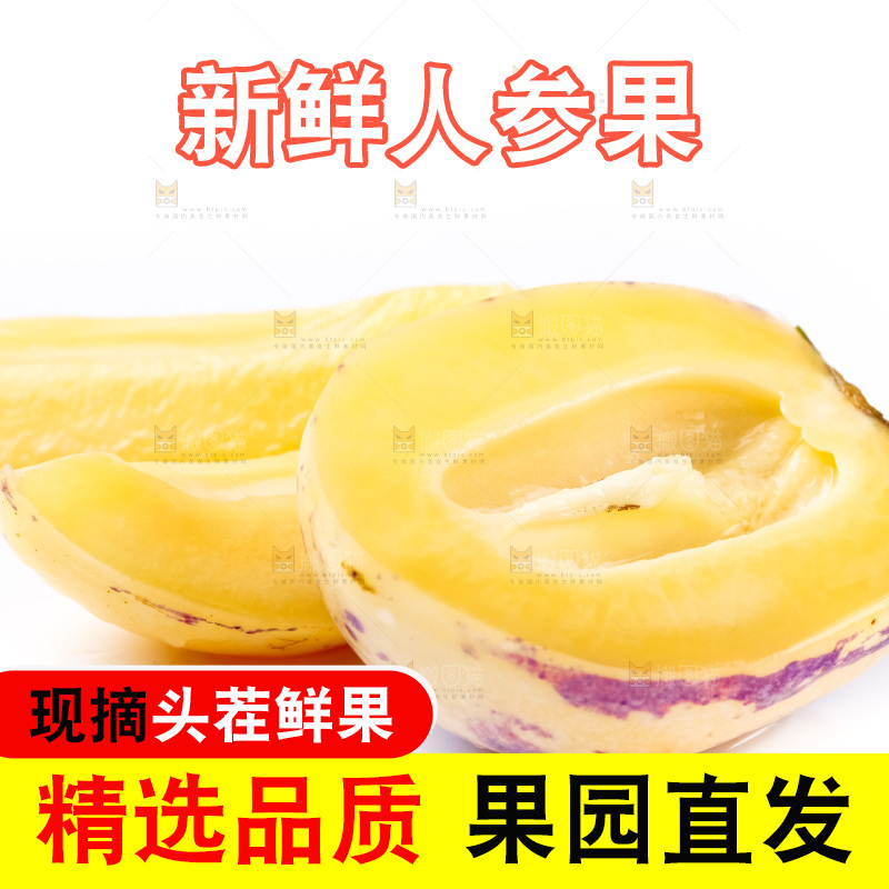 白底上摆放着甘肃民勤人参果