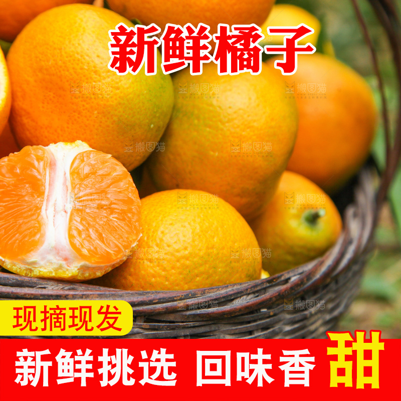 篮子里的新鲜橘子
