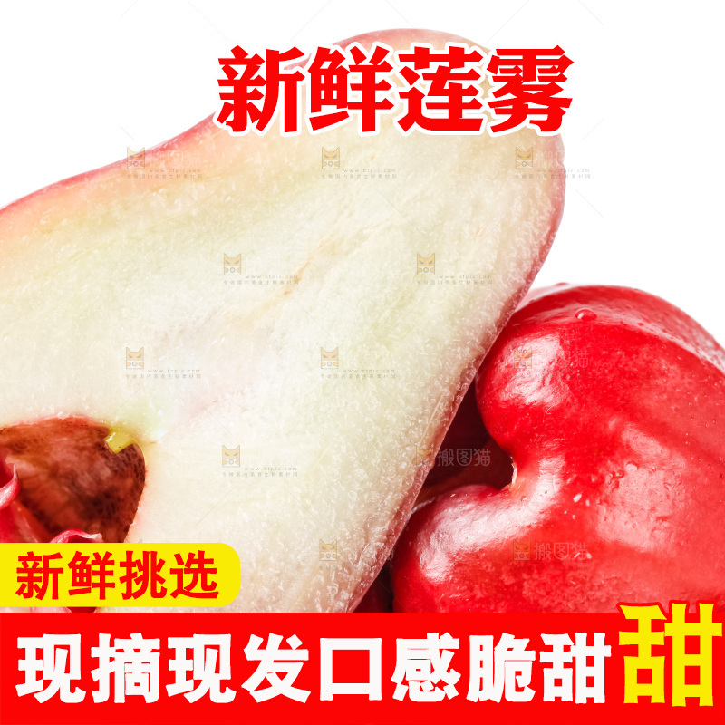 浅底上摆放着黑金刚莲雾