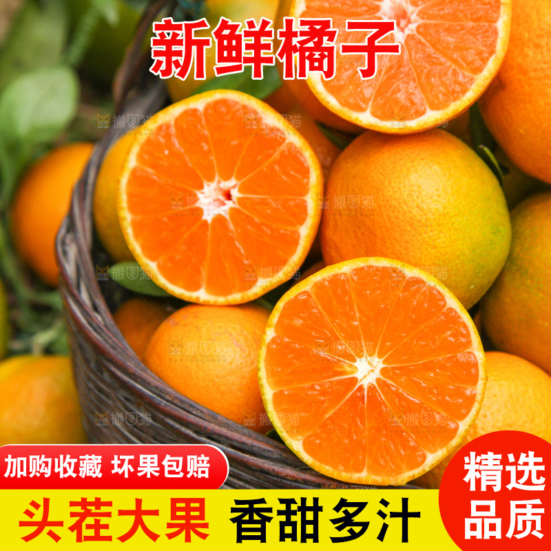 篮子里装着橘子