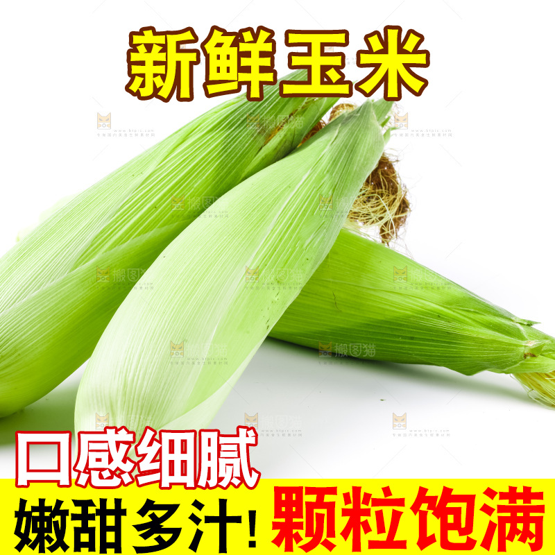 白底上放着苞谷
