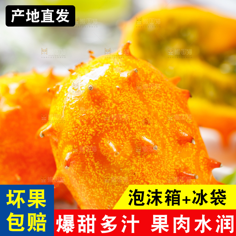 白底上放着刺角果