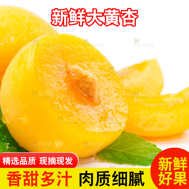 白底上放着大黄杏