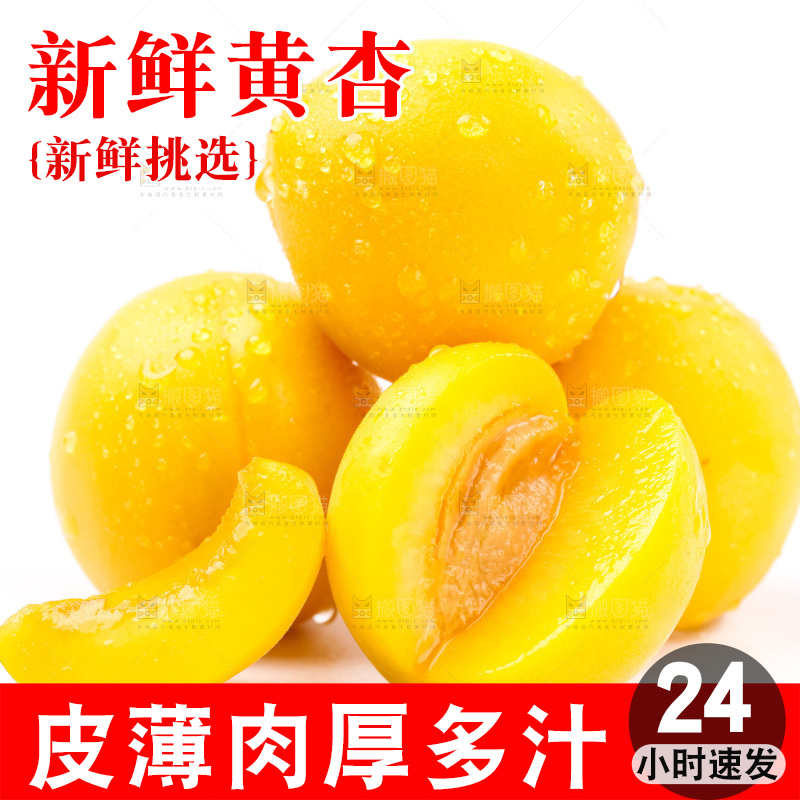 白底上摆放着麦黄杏