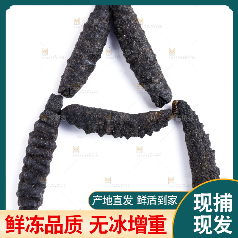 白底上放着干海参