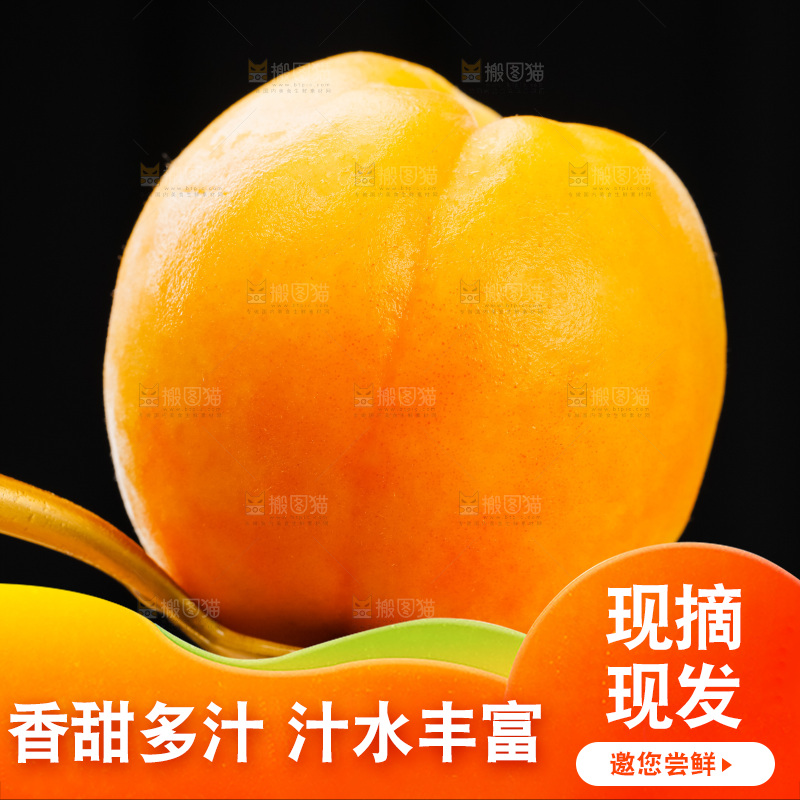 勺子上放着黄肉桃