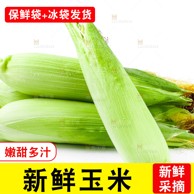 白底上放着苞谷
