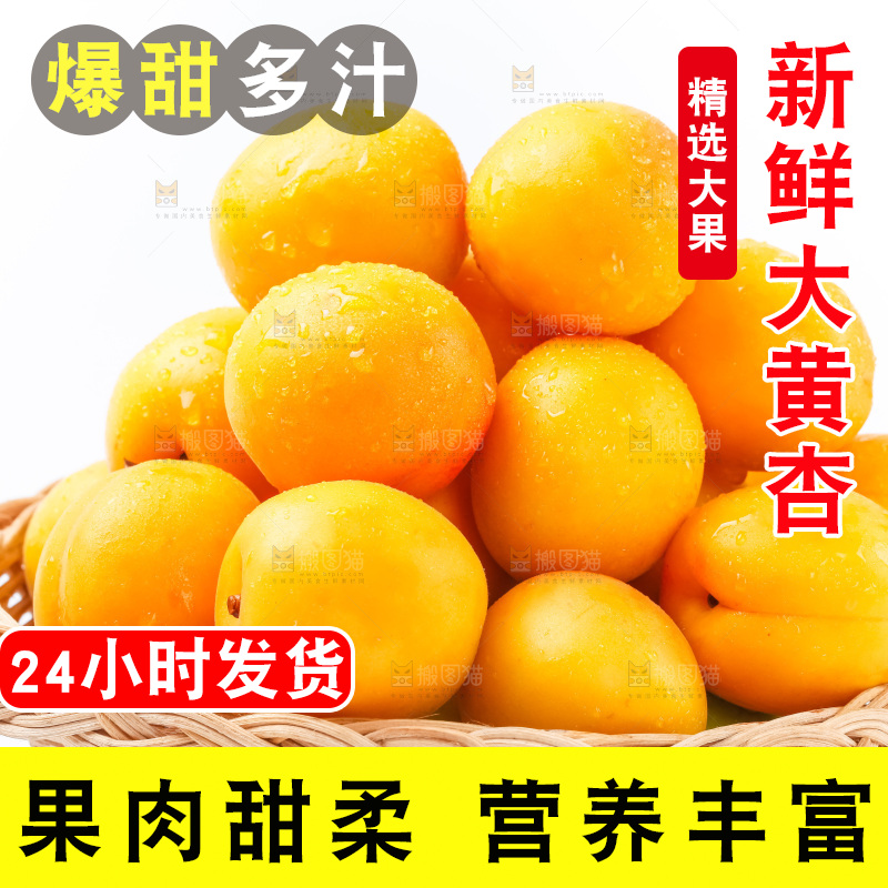 篮子里装着黄杏