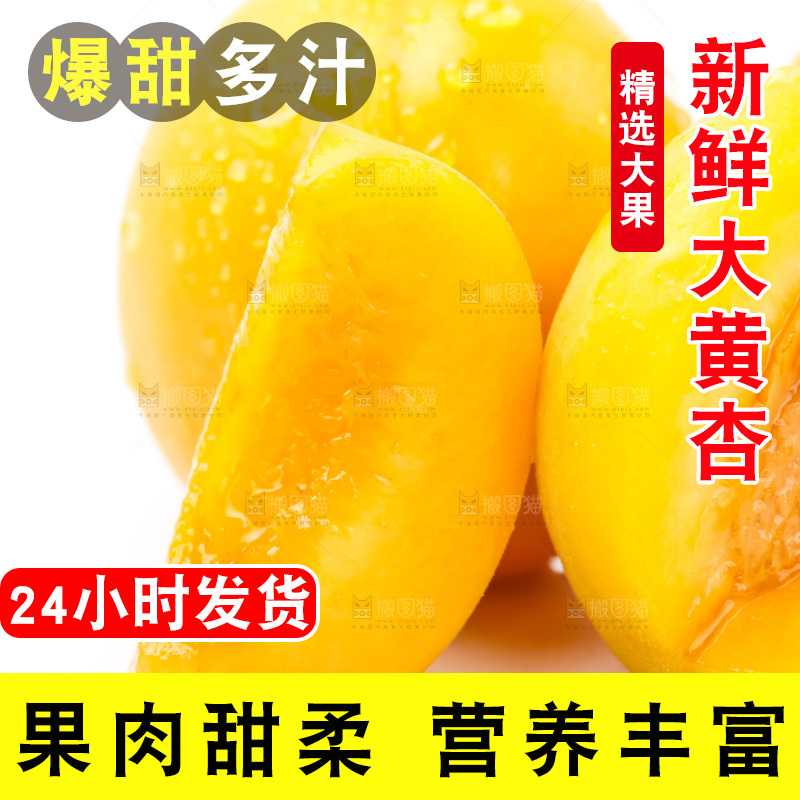白底上放着大黄杏