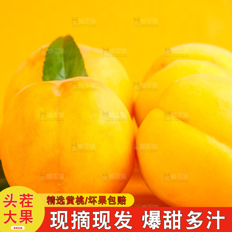浅底上摆放着山东蒙阴黄桃