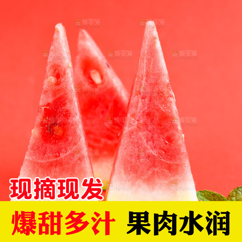浅底上摆放着麒麟西瓜