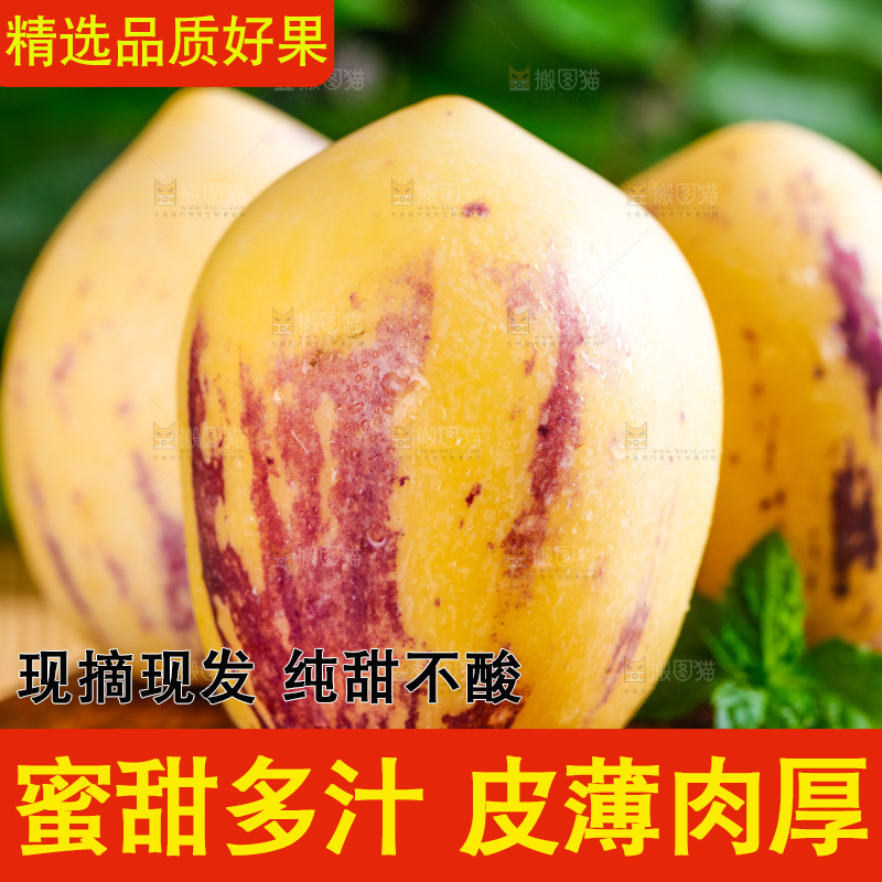 木底上摆放着黄肉人参果