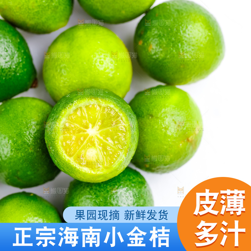 浅底上摆放海南小青桔