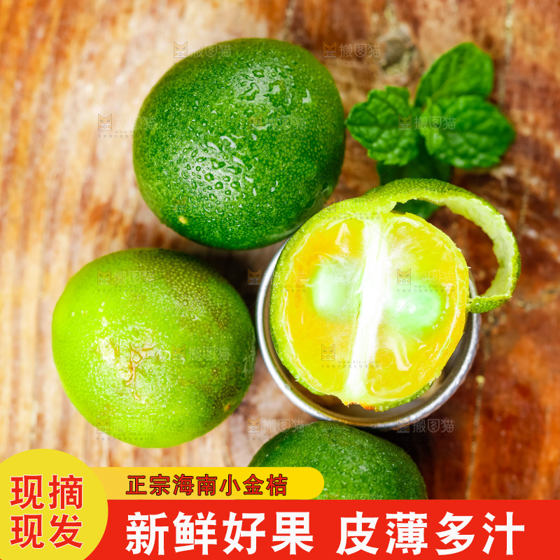 木底上摆放着海南小金桔