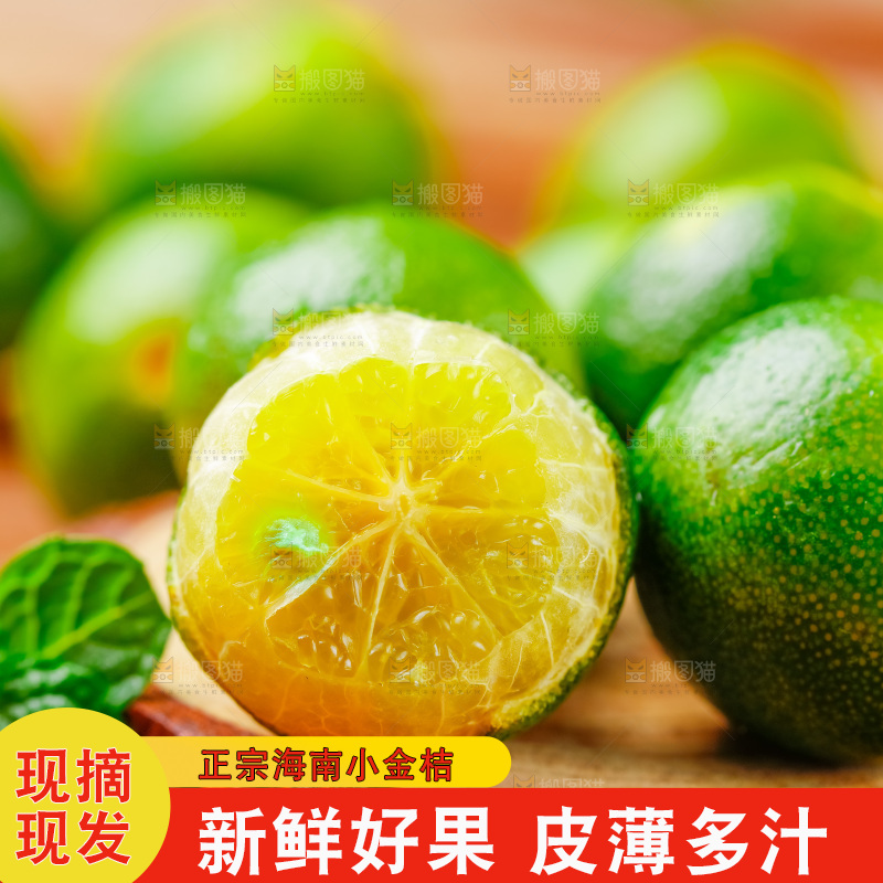 木底上摆放着海南小金桔