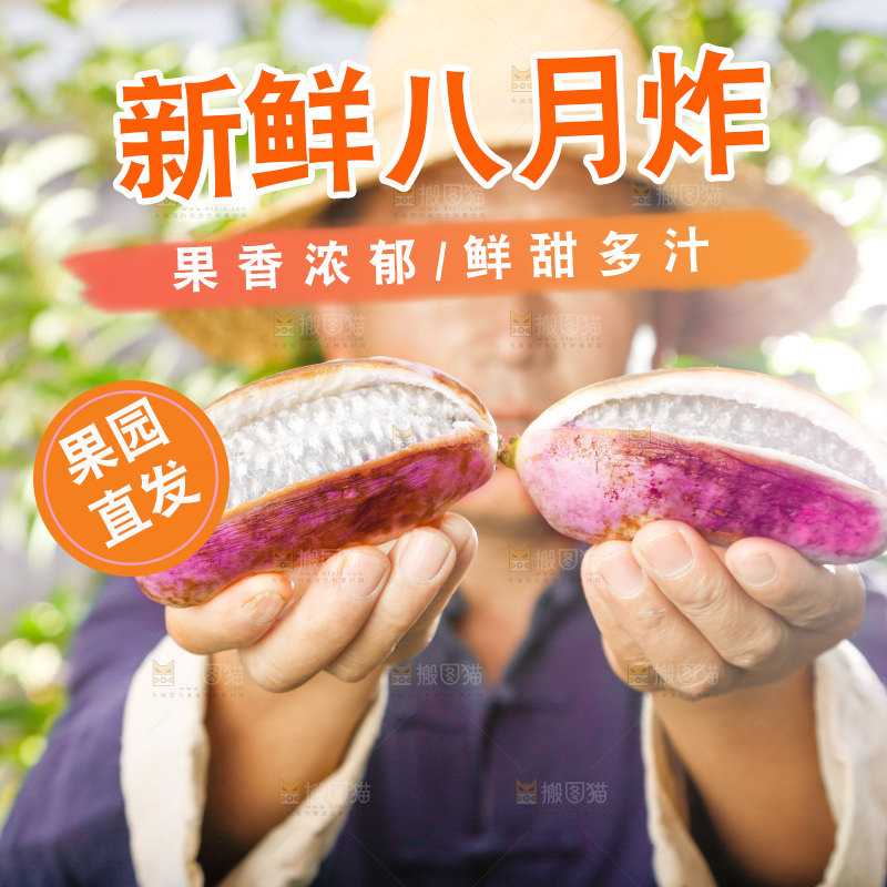 手里拿着新鲜八月瓜