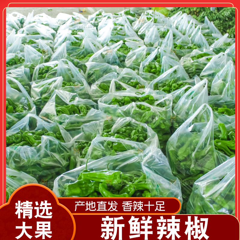 袋子里装着青辣椒