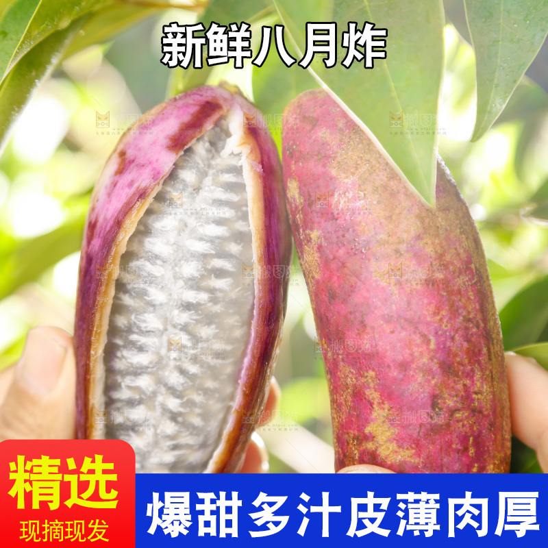 手里拿着新鲜八月瓜