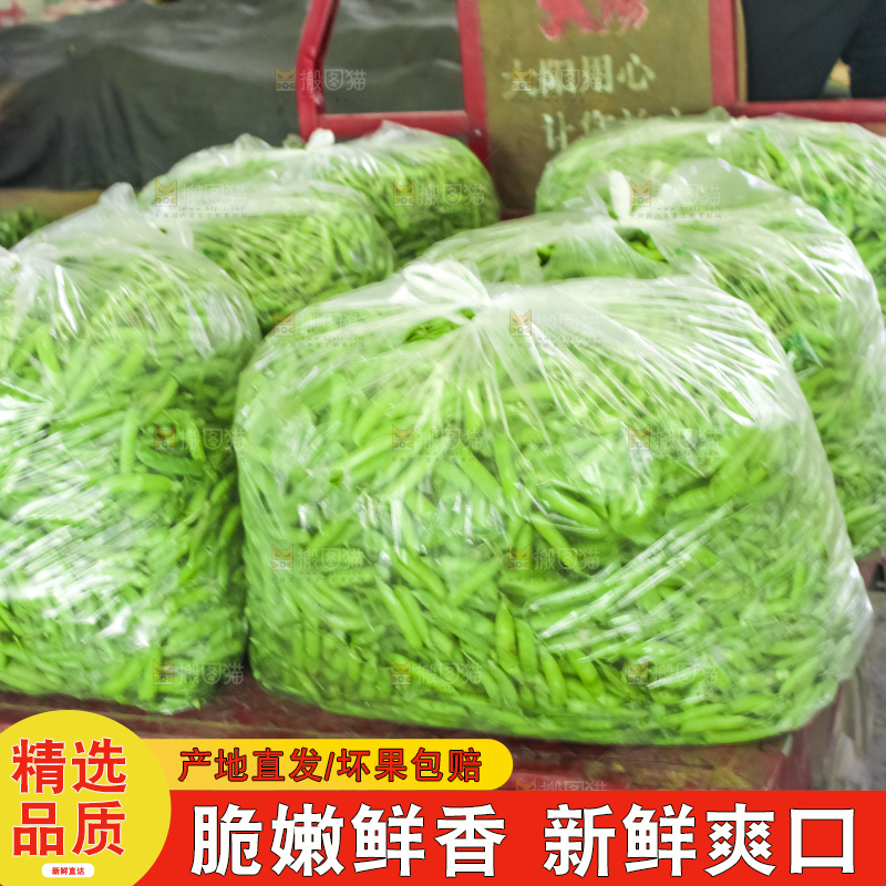 袋子装着豌豆