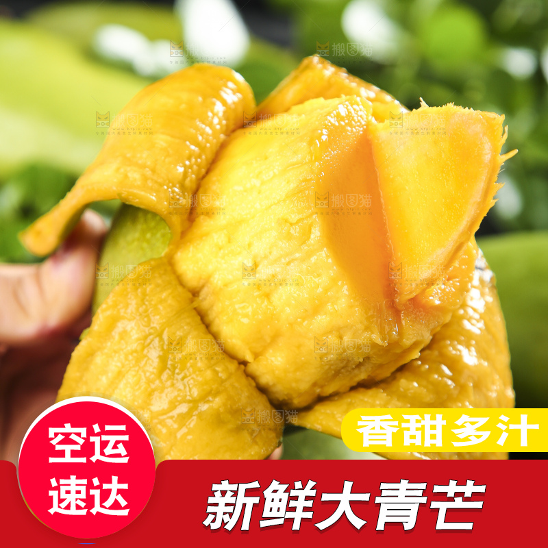 手拿剥皮的运南进口大青芒