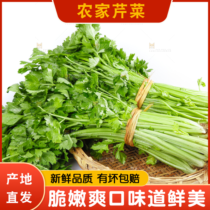 白底上的芹菜