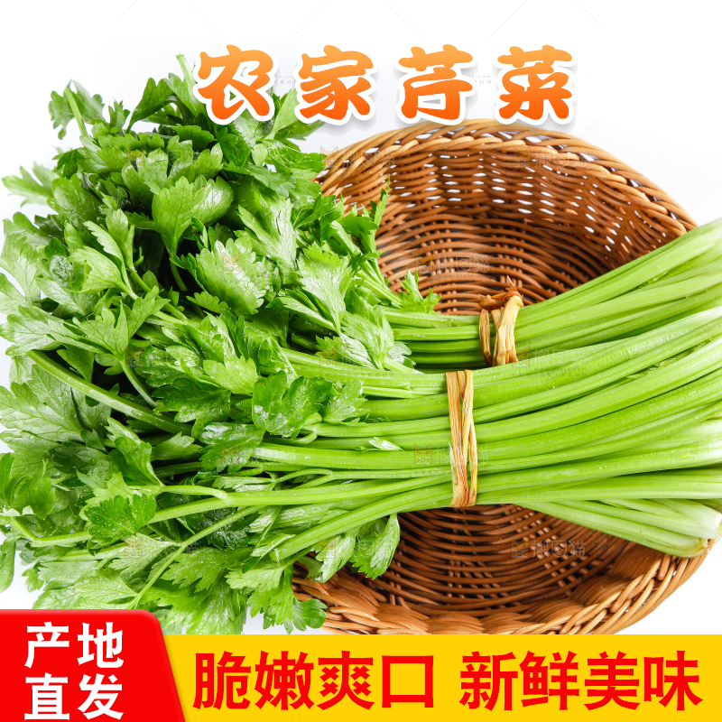 篮子里装着芹菜