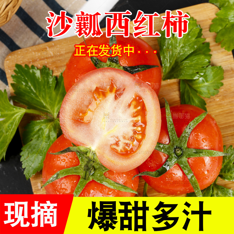 木底上堆放的西红柿