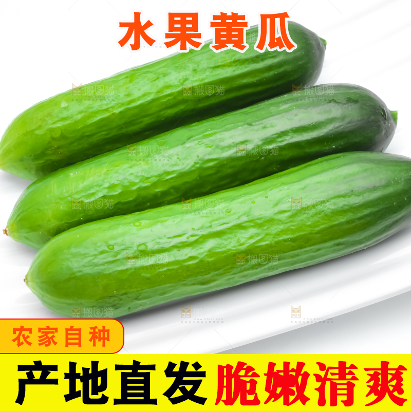 白底上放着荷兰水果小黄瓜