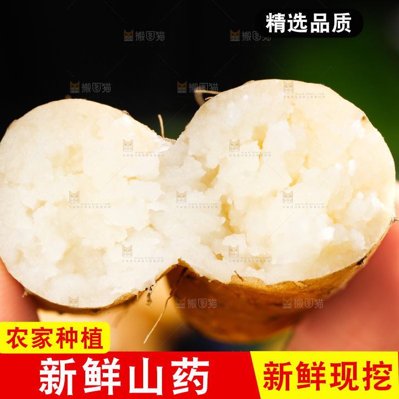 深底上摆放着铁棍山药