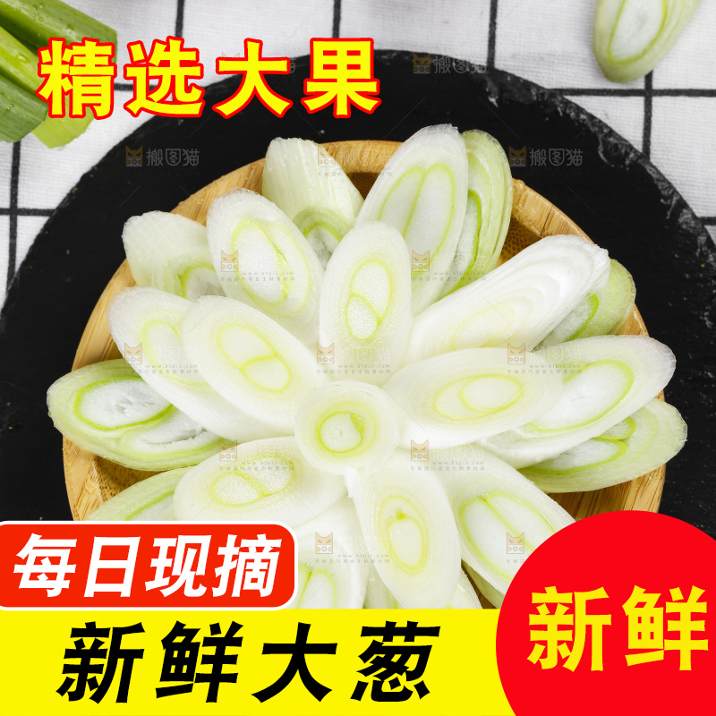 格子底上的一碟葱