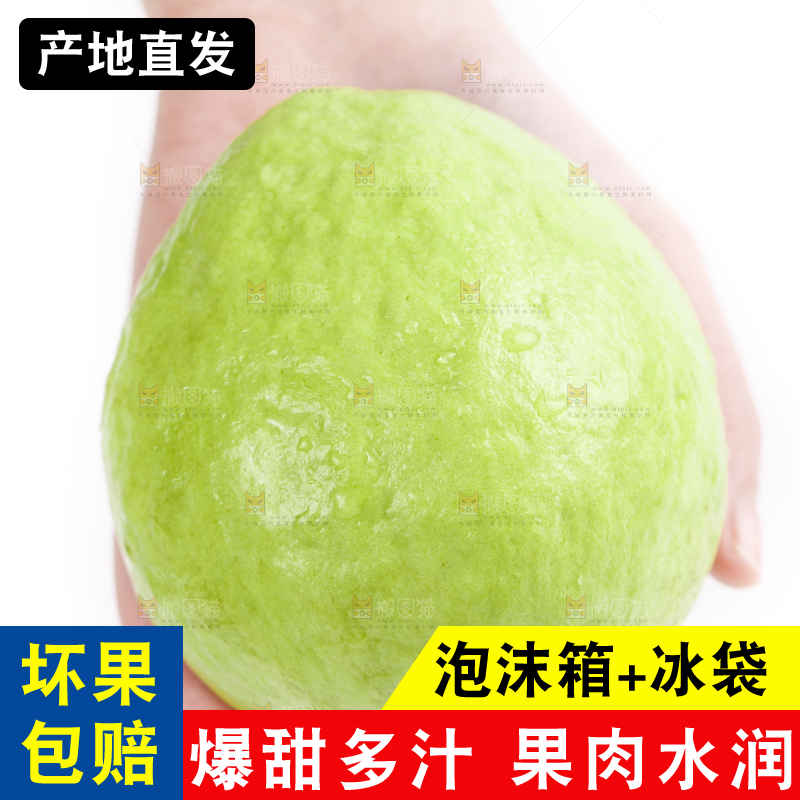 手里拿着白心芭乐