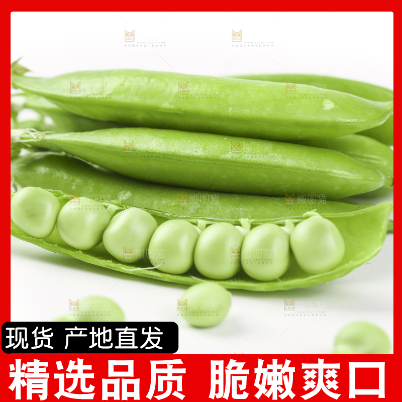 白底上的豌豆粒
