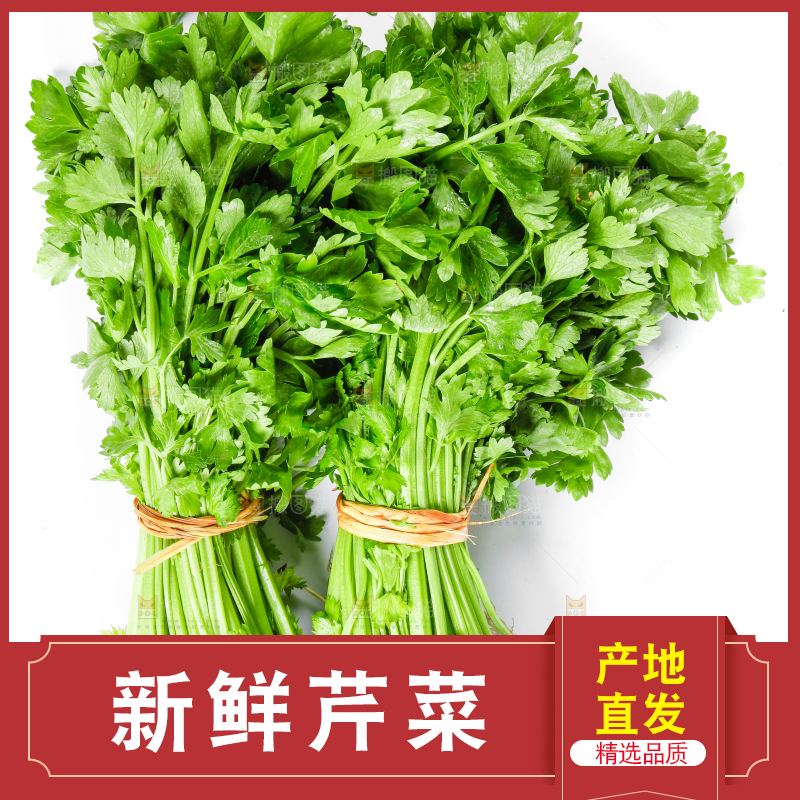 白底上的芹菜