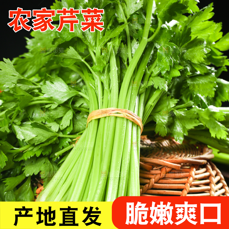 篮子里装着芹菜