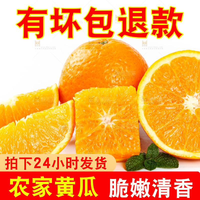 白底上放着新鲜橙子