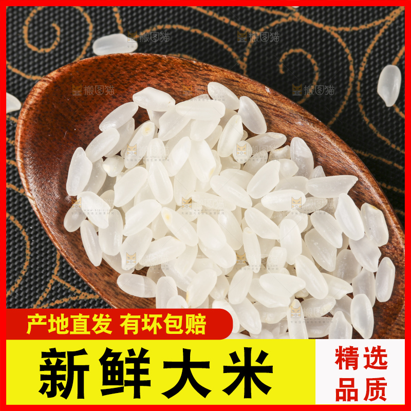 勺子里装着稻花香米