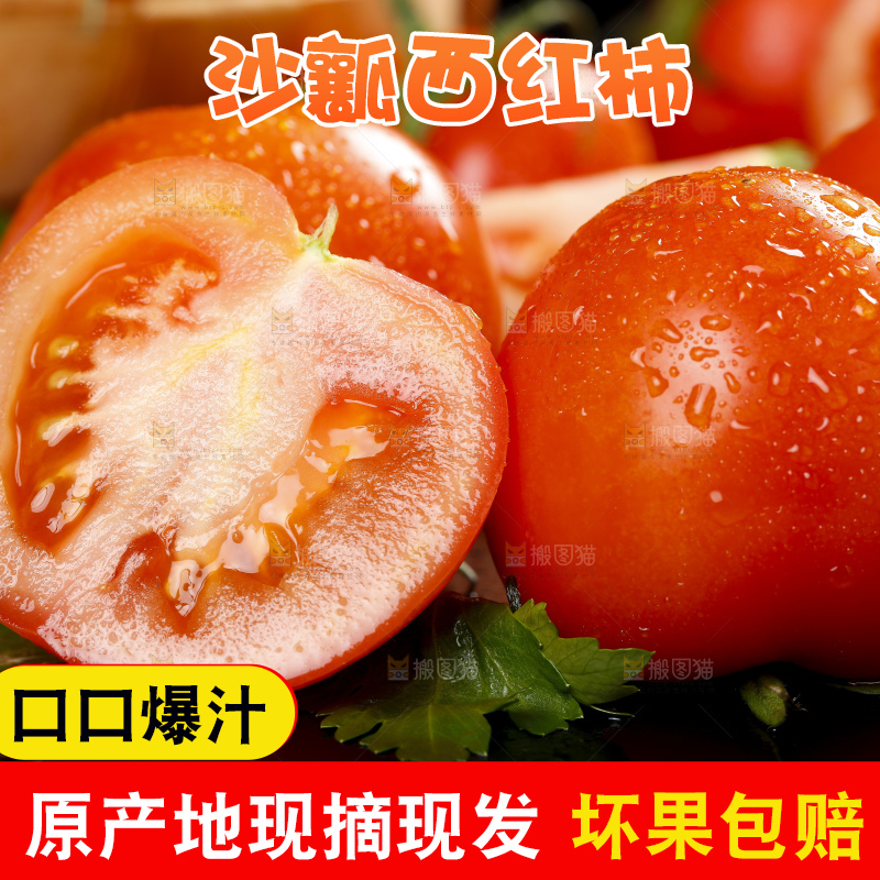 深底上摆放着番茄