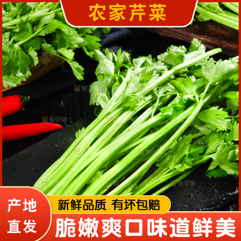 深底上放着的芹菜