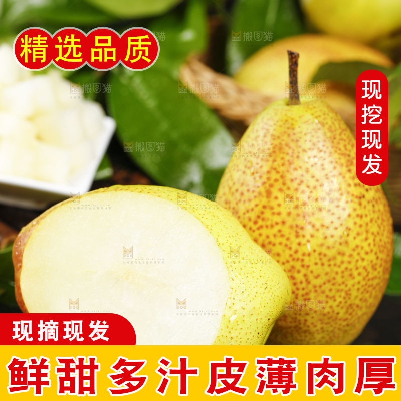 深底上放着陕西红香酥梨