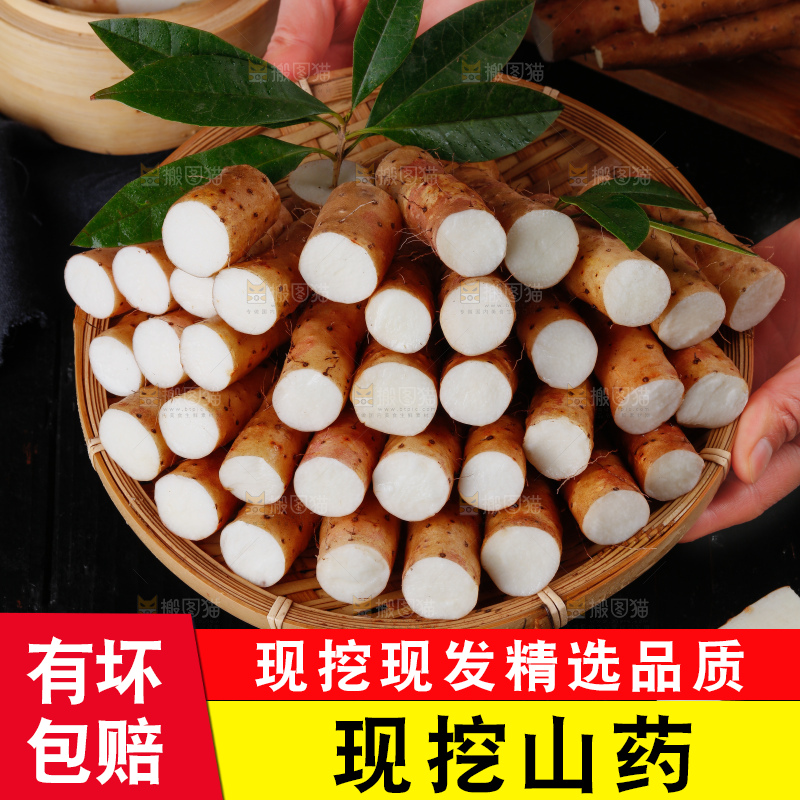 篮子里装着山药