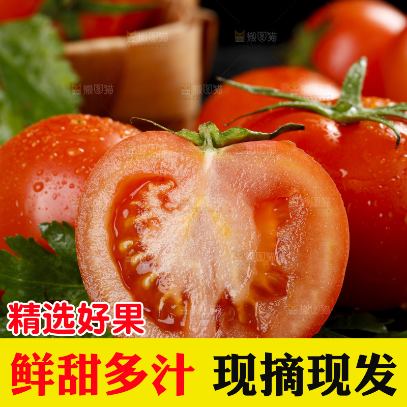 深底上摆放着番茄